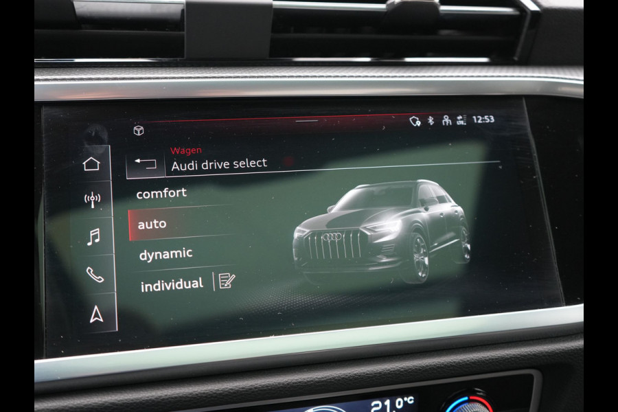 Audi Q3 45 TFSI e 2x S Line PHEV 245pk Dealer O.H. | Trekhaak Af Fabriek | Panodak | Adaptive Cruise | 360 Camera | Matrix LED | Alcantara Sportstoelen Memory & Verwarmd | Blis | Keyless | Sfeerverlichting | Navigatie | DAB | 19"L.M | Plug In Hybrid |