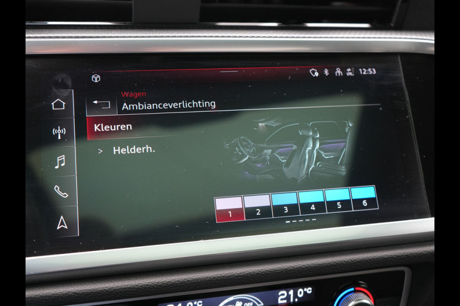Audi Q3 45 TFSI e 2x S Line PHEV 245pk Dealer O.H. | Trekhaak Af Fabriek | Panodak | Adaptive Cruise | 360 Camera | Matrix LED | Alcantara Sportstoelen Memory & Verwarmd | Blis | Keyless | Sfeerverlichting | Navigatie | DAB | 19"L.M | Plug In Hybrid |