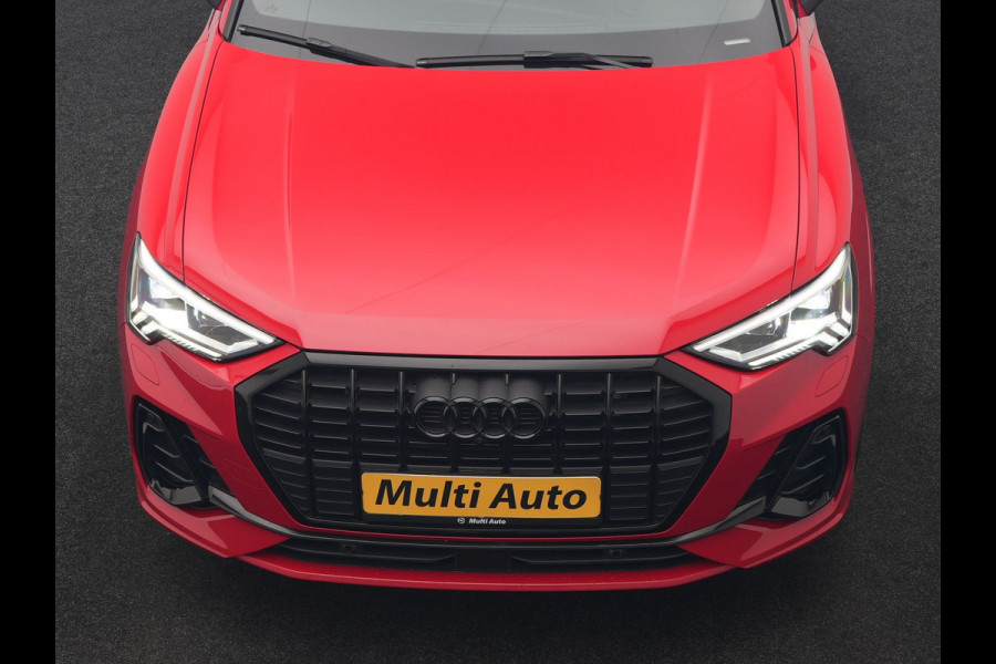 Audi Q3 45 TFSI e 2x S Line PHEV 245pk Dealer O.H. | Trekhaak Af Fabriek | Panodak | Adaptive Cruise | 360 Camera | Matrix LED | Alcantara Sportstoelen Memory & Verwarmd | Blis | Keyless | Sfeerverlichting | Navigatie | DAB | 19"L.M | Plug In Hybrid |