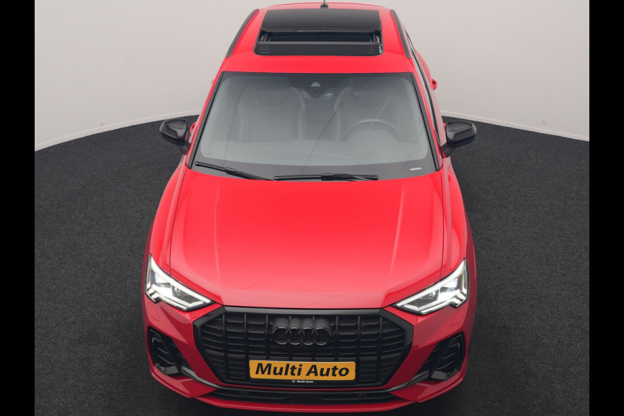 Audi Q3 45 TFSI e 2x S Line PHEV 245pk Dealer O.H. | Trekhaak Af Fabriek | Panodak | Adaptive Cruise | 360 Camera | Matrix LED | Alcantara Sportstoelen Memory & Verwarmd | Blis | Keyless | Sfeerverlichting | Navigatie | DAB | 19"L.M | Plug In Hybrid |