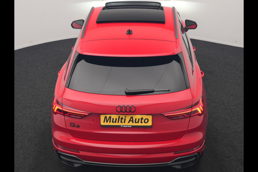 Audi Q3 45 TFSI e 2x S Line PHEV 245pk Dealer O.H. | Trekhaak Af Fabriek | Panodak | Adaptive Cruise | 360 Camera | Matrix LED | Alcantara Sportstoelen Memory & Verwarmd | Blis | Keyless | Sfeerverlichting | Navigatie | DAB | 19"L.M | Plug In Hybrid |