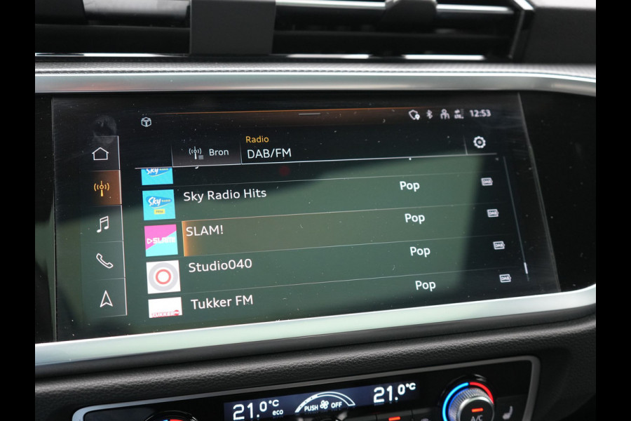 Audi Q3 45 TFSI e 2x S Line PHEV 245pk Dealer O.H. | Trekhaak Af Fabriek | Panodak | Adaptive Cruise | 360 Camera | Matrix LED | Alcantara Sportstoelen Memory & Verwarmd | Blis | Keyless | Sfeerverlichting | Navigatie | DAB | 19"L.M | Plug In Hybrid |