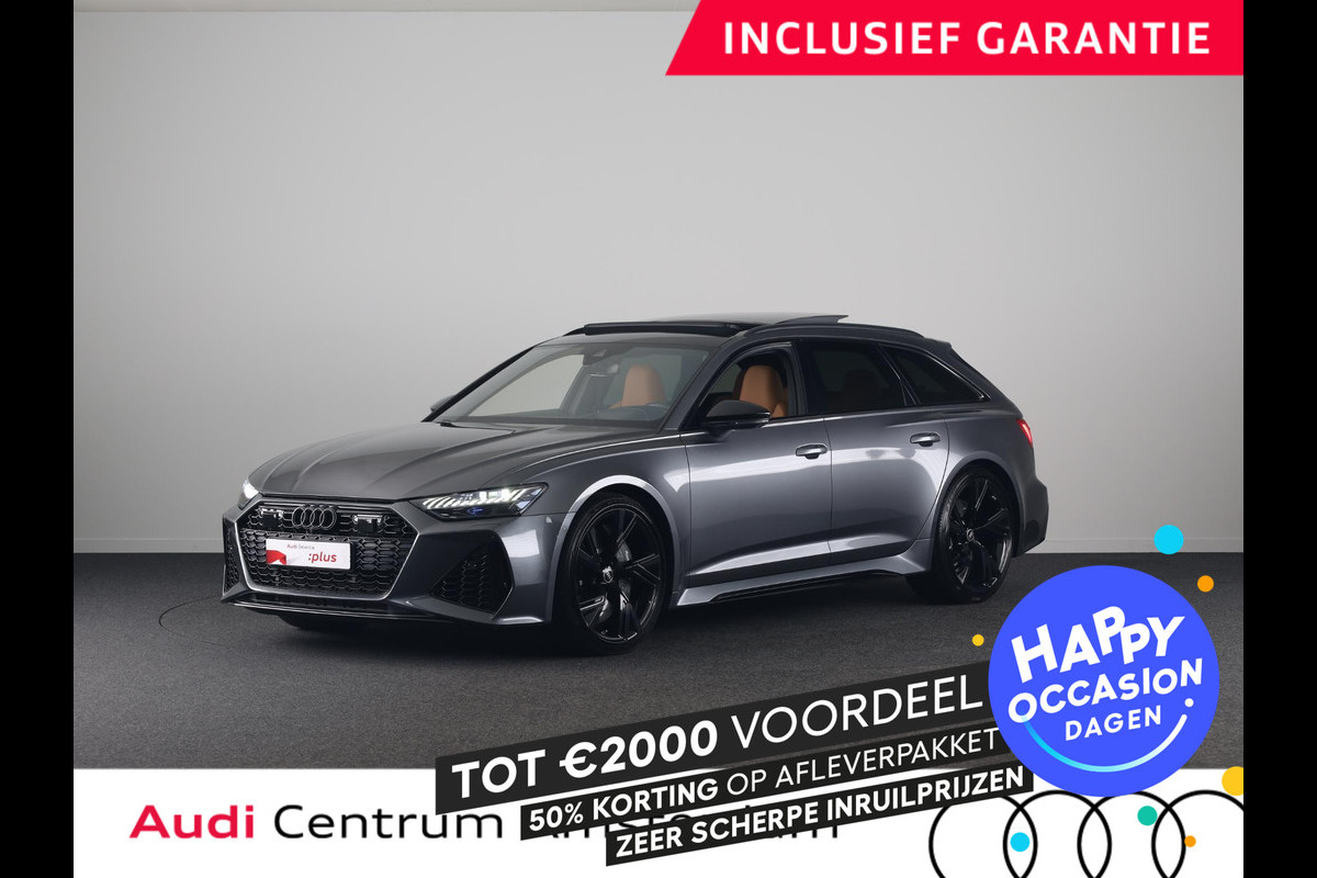 Audi RS6 Avant 4.0 TFSI quattro 600pk | Panoramadak | Keramische remmen | Head up Display | B&O | Servo sluiting | Vierwiel besturing |