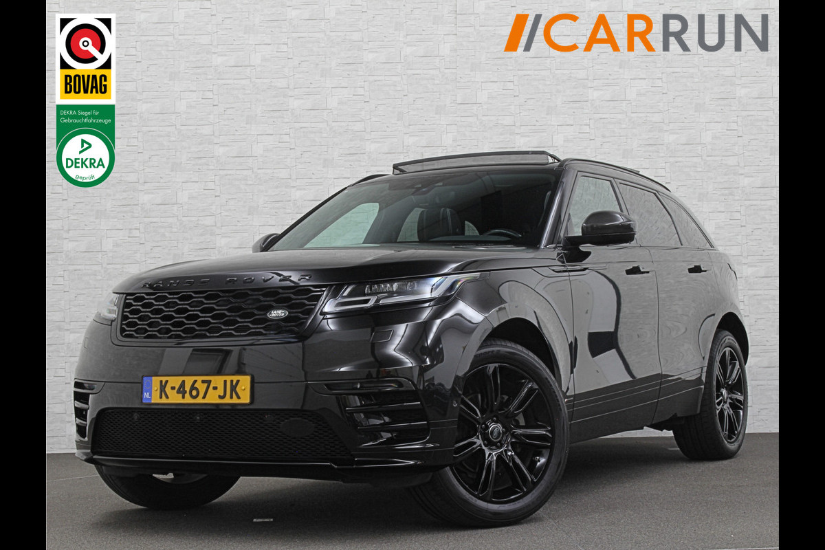 Land Rover Range Rover Velar P250 AWD R-Dynamic | 360 Camera | Panorama | ACC | Leder | Meridian | 2021 |  Memory | Stoelventilatie | Carbon | Black-Optic | Sfeerverlichting | NL Auto | NAP | Dealer onderhouden. Btw Auto | 32825,= ex btw | 23925,= ex btw & ex bpm.