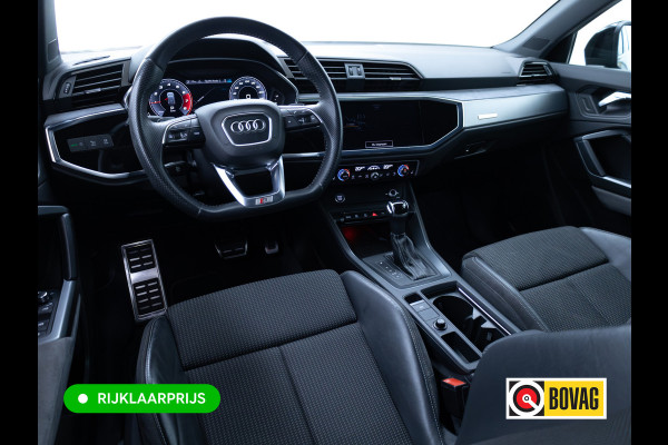 Audi Q3 35 TFSI 3x S-Line Pro Line | 20"LMV | Cruise | Stoelverw. | Elec klep | Elec. verst. stoelen | App. connect | Navigatie, PDC V+A, Sfeerverlichting, Subwoofer , Keyless