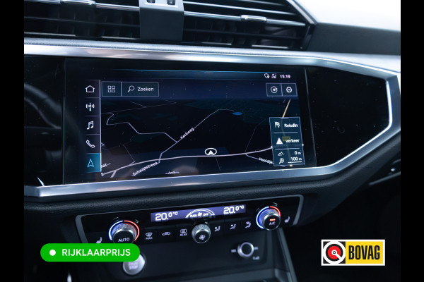 Audi Q3 35 TFSI 3x S-Line Pro Line | 20"LMV | Cruise | Stoelverw. | Elec klep | Elec. verst. stoelen | App. connect | Navigatie, PDC V+A, Sfeerverlichting, Subwoofer , Keyless