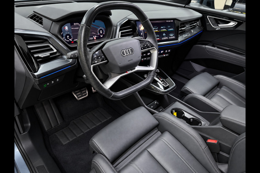 Audi Q4 Sportback e-tron 50 quattro 21" 3X S-LINE LEDER+ M-STOELEN/PANO/H-UP/SONOS/DAB/CARPLAY/ADAPT-CRUISE///