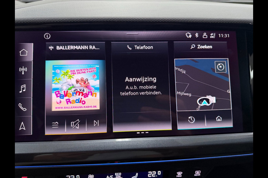 Audi Q4 Sportback e-tron 50 quattro 21" 3X S-LINE LEDER+ M-STOELEN/PANO/H-UP/SONOS/DAB/CARPLAY/ADAPT-CRUISE///