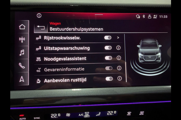 Audi Q4 Sportback e-tron 50 quattro 21" 3X S-LINE LEDER+ M-STOELEN/PANO/H-UP/SONOS/DAB/CARPLAY/ADAPT-CRUISE///