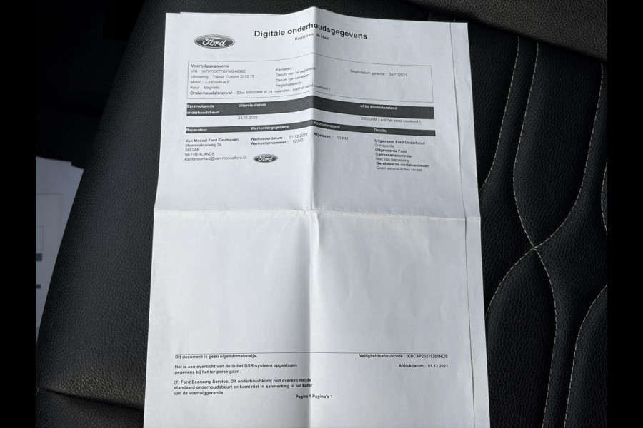 Ford Transit Custom 320 2.0 TDCI L2H1*PLATINUM*DC*2X SCHUIF*HAAK*VOL!*