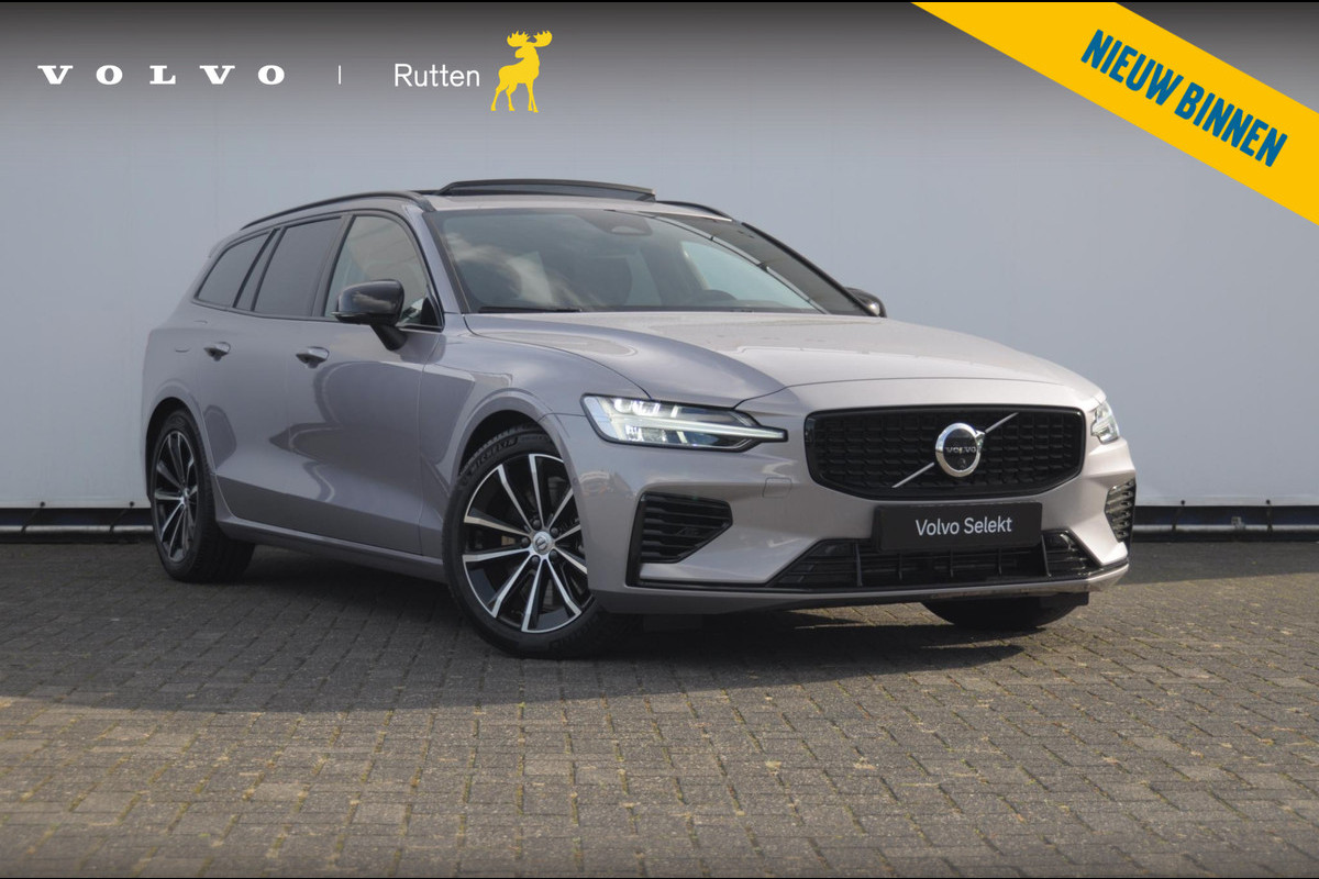 Volvo V60 T8 455PK Automaat Plug-in hybrid AWD Plus Dark Trekhaak / Head up display / / Trekhaak / Panoramadak / Keyless entry / Elektrische achterklep / Stoel - en stuurwielverwarming / BLIS / Adaptieve cruise control / Parkeersensoren met camera