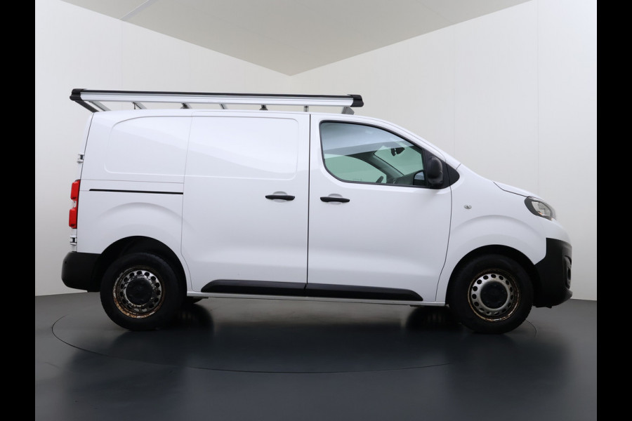 Peugeot Expert 2.0HDI 123PK Imperiaal 3-Persoons Trekhaak Airco Apple Carplay Android Auto Navi* Bluetooth Pdc Cruise Control Regen-Lichtsensor Schuifdeur Betonplex Vloer Wandbetimmering 2.500KG Trekgewicht 1e Eigenaar Originele Nederlandse Auto