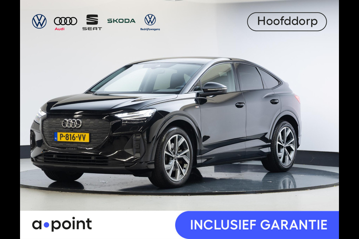 Audi Q4 Sportback e-tron 40 Launch edition Advanced 77 kWh 204 pk | SOH 96,17% | Navigatie | Warmtepomp | Parkeersensoren | Achteruitrijcamera | Adaptieve cruise control | Matrix LED koplampen |