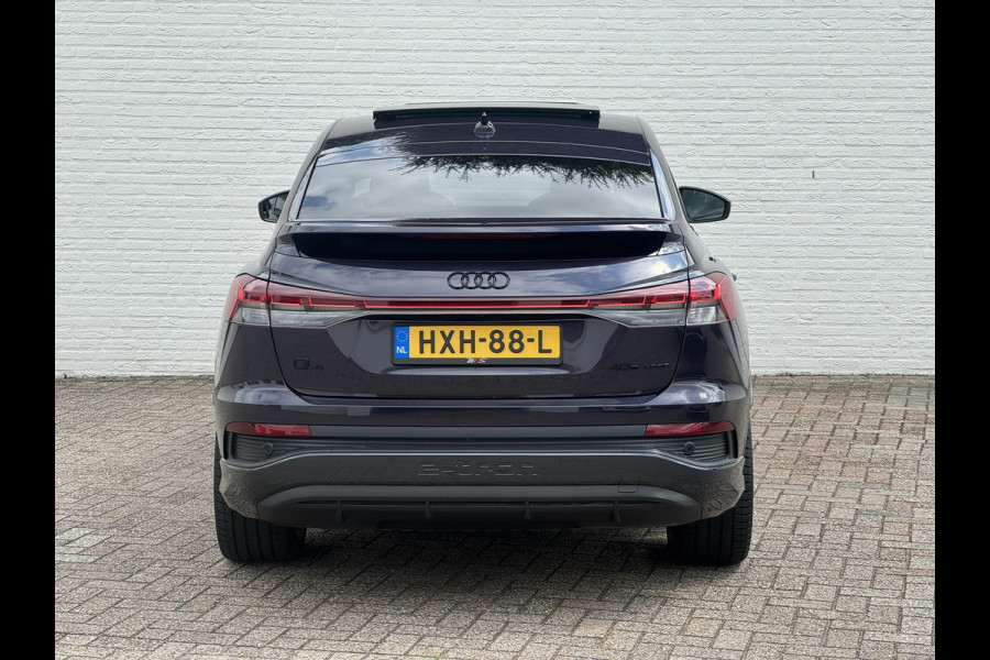 Audi Q4 Sportback e-tron 40 S-line Competition SOH 91% Pano dak Blokjes leder Sonos 21 inch + all season
