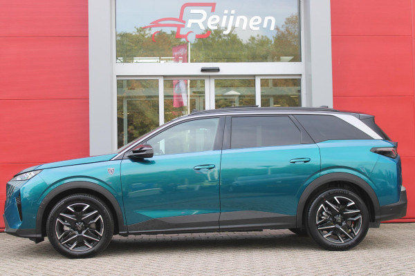 Peugeot 5008 1.2 Hybrid 145PK AUTOMAAT GT 7p | PANORAMISCH SCHUIFDAK PACK | 360° VISION & DRIVE ASSIST PLUS PACK: (360° CAMERA, BUITENSPIEGELS MET KANTELFUNCTIE, DRIVE ASSIST 2.0, DRAADLOZE TELEFOONLADER, ANTIDIEFSTALALARM) | BEKLEDING ALCANTARA/KUNSTLEDER | SEAT PACK COMFORT: (AGR BESTUUDERSSTOEL EN PASSAGIERSSTOEL ELEKTRISCH VERSTELBAAR MET MASSAGE FUNCTIE, BESTUUDERSSTOEL MET GEHEUGENFUNCTIE, BUITENSTE ZITPLAATSEN ACHTERBANK VERWARMBAAR) | GLANZEND ZWARTE DAKRAILS | BLUE OBSESSION | 19" LICHTMETALEN VELGEN "BREDA" | DRAADLOZE TELEFOONLADER | APPLE CARPLAY/ANDROID AUTO DRAADLOOS