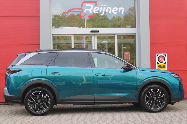 Peugeot 5008 1.2 Hybrid 145PK AUTOMAAT GT 7p | PANORAMISCH SCHUIFDAK PACK | 360° VISION & DRIVE ASSIST PLUS PACK: (360° CAMERA, BUITENSPIEGELS MET KANTELFUNCTIE, DRIVE ASSIST 2.0, DRAADLOZE TELEFOONLADER, ANTIDIEFSTALALARM) | BEKLEDING ALCANTARA/KUNSTLEDER | SEAT PACK COMFORT: (AGR BESTUUDERSSTOEL EN PASSAGIERSSTOEL ELEKTRISCH VERSTELBAAR MET MASSAGE FUNCTIE, BESTUUDERSSTOEL MET GEHEUGENFUNCTIE, BUITENSTE ZITPLAATSEN ACHTERBANK VERWARMBAAR) | GLANZEND ZWARTE DAKRAILS | BLUE OBSESSION | 19" LICHTMETALEN VELGEN "BREDA" | DRAADLOZE TELEFOONLADER | APPLE CARPLAY/ANDROID AUTO DRAADLOOS