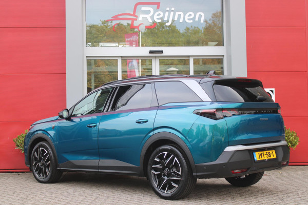 Peugeot 5008 1.2 Hybrid 145PK AUTOMAAT GT 7p | PANORAMISCH SCHUIFDAK PACK | 360° VISION & DRIVE ASSIST PLUS PACK: (360° CAMERA, BUITENSPIEGELS MET KANTELFUNCTIE, DRIVE ASSIST 2.0, DRAADLOZE TELEFOONLADER, ANTIDIEFSTALALARM) | BEKLEDING ALCANTARA/KUNSTLEDER | SEAT PACK COMFORT: (AGR BESTUUDERSSTOEL EN PASSAGIERSSTOEL ELEKTRISCH VERSTELBAAR MET MASSAGE FUNCTIE, BESTUUDERSSTOEL MET GEHEUGENFUNCTIE, BUITENSTE ZITPLAATSEN ACHTERBANK VERWARMBAAR) | GLANZEND ZWARTE DAKRAILS | BLUE OBSESSION | 19" LICHTMETALEN VELGEN "BREDA" | DRAADLOZE TELEFOONLADER | APPLE CARPLAY/ANDROID AUTO DRAADLOOS
