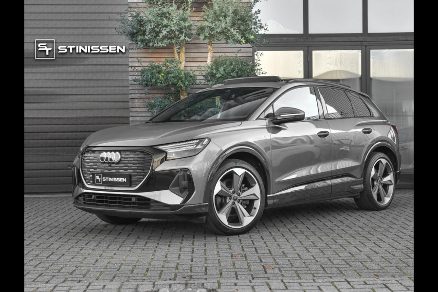 Audi Q4 e-tron 50 quattro S-Line 77 kWh Leren Bekleding Panoramadak ACC Matrix 21 inch Velgen