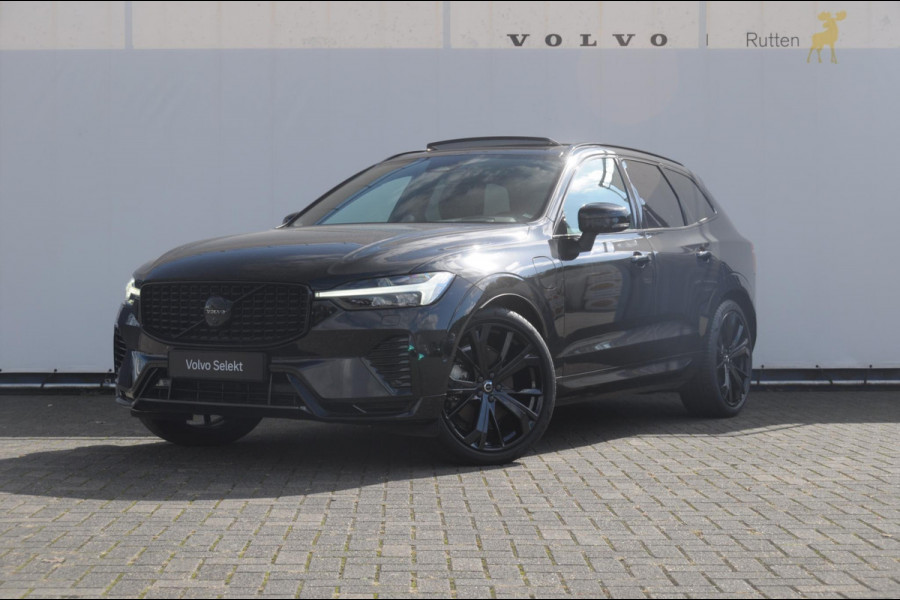 Volvo XC60 T6 350pk Automaat Plug-in AWD Ultra Black Edition Luchtvering/ Bowers & Wilkins/ Leder dashboard/ Adaptive cruise control/ Google infotainment/ 360Camera/ Keyless entry/