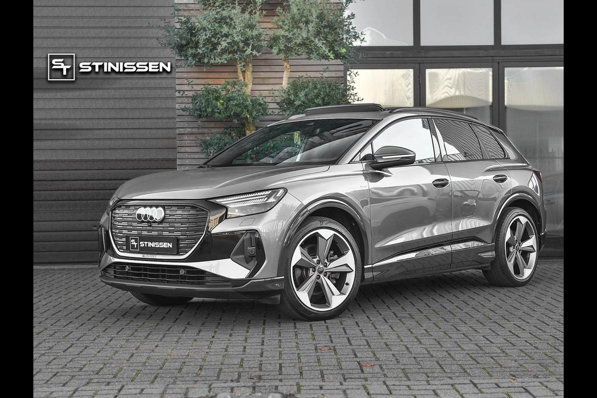Audi Q4 e-tron 50 quattro S-Line 77 kWh Leren Bekleding Panoramadak ACC Matrix 21 inch Velgen