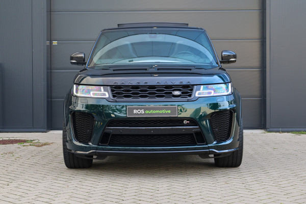 Land Rover Range Rover Sport P575 SVR | UNIEK! | SVO RACING GREEN | 24'' VOSSEN | 4X STOELVERKOELING | DEALER ONDH | HUD | ELEK TREKHAAK |