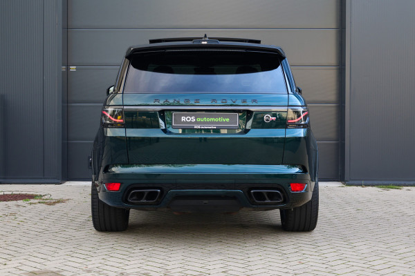 Land Rover Range Rover Sport P575 SVR | UNIEK! | SVO RACING GREEN | 24'' VOSSEN | 4X STOELVERKOELING | DEALER ONDH | HUD | ELEK TREKHAAK |