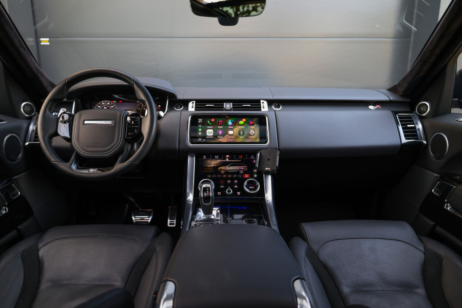 Land Rover Range Rover Sport P575 SVR | UNIEK! | SVO RACING GREEN | 24'' VOSSEN | 4X STOELVERKOELING | DEALER ONDH | HUD | ELEK TREKHAAK |