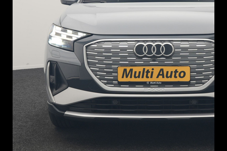 Audi Q4 e-tron 35 2x S Line 55 kWh 170pk Dealer O.H. | Panodak | Lederen Sportstoelen Memory | Adaptive Cruise | Head Up | 360 Camera | Sonos Audio | Matrix LED | Keyless | Blis | Apple Carplay | Navigatie | DAB |