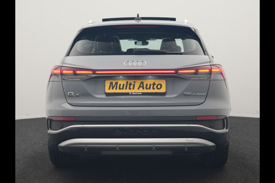 Audi Q4 e-tron 35 2x S Line 55 kWh 170pk Dealer O.H. | Panodak | Lederen Sportstoelen Memory | Adaptive Cruise | Head Up | 360 Camera | Sonos Audio | Matrix LED | Keyless | Blis | Apple Carplay | Navigatie | DAB |