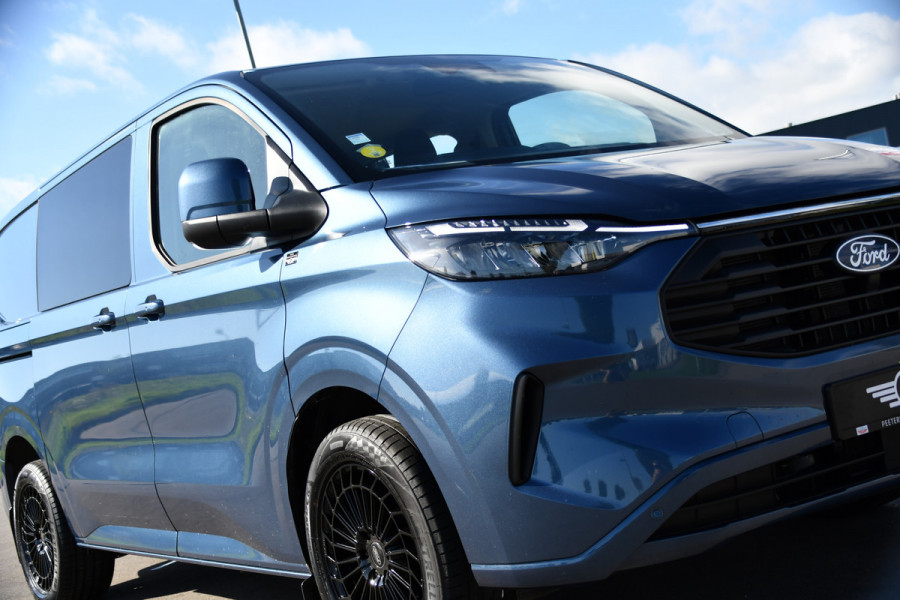 Ford Transit Custom 300 2.0 TDCI L1H1 DC Limited PB Edition Adaptieve Cruise, Camera, Carplay, LED, Stoelverwarming, 2 x Schuifdeur, Automaat, Stuurverwarming, Trekhaak, 170pk, Uniek!