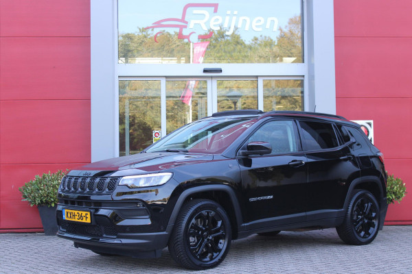 Jeep Compass 4xe 240PK Plug-in Hybrid Electric NORTH STAR | PANORAMA SCHUIF/KANTEL DAK | WINTERPACK: STOEL/STUUR/PARKEERNSENSOREN/RUITENSPROEIER VERWARMBAAR | SAFETY PACK: 360° CAMERA/DODEHOEK BEWAKING/BUITENSPIEGELS MET INSTAPVERLICHTING | 10,1" TOUCHSCREEN MET NAVIGATIE/ADAPTIVE CRUISE CONTROL INCL LANE CENTERING ASSIST/VERKEERSBORDEN INFORMATIE/DRAADLOZE TELEFOONLADER/HANDSFREE ELEKTRISCH BEDIENBARE ACHTERKLEP | PREMIUM AUDIO SYSTEEM MET 9 SPEAKERS & SUBWOOVER "ALPINE" | KEYLESS ENTRY | DRAADLOZE APPLE CARPLAY/ANDROID AUTO | 18" LICHTMETALEN VELGEN | ALL SEASON BANDEN |