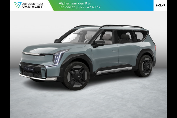 Kia EV9 GT-Line AWD 99.8 kWh | Levering uit voorraad | 7-Pers. | 21" | Head-Up | Stoel-/Stuurverwarming | Premium Audio | Schuif-/kanteldak | Adapt. Cruise | Navi