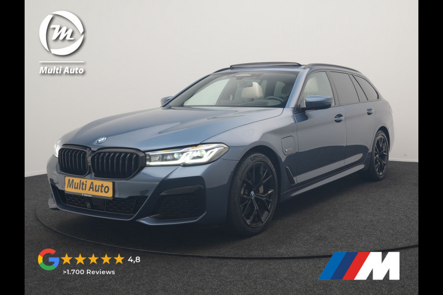 BMW 5 Serie Touring 530e M Sport PHEV 293pk Dealer O.H. | Active Steering | Trekhaak Af Fabriek | Panodak | Head Up | Adaptive Cruise | Adaptief Onderstel | Camera | Laser LED | Lederen Comfortstoelen Memory & Verwarmd | Sfeerverlichting | Blis |  Plug In Hybrid |