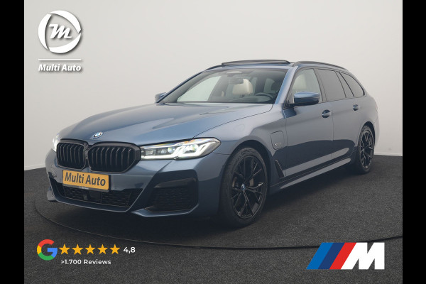 BMW 5 Serie Touring 530e M Sport PHEV 293pk Dealer O.H. | Active Steering | Trekhaak Af Fabriek | Panodak | Head Up | Adaptive Cruise | Adaptief Onderstel | Camera | Laser LED | Lederen Comfortstoelen Memory & Verwarmd | Sfeerverlichting | Blis |  Plug In Hybrid |