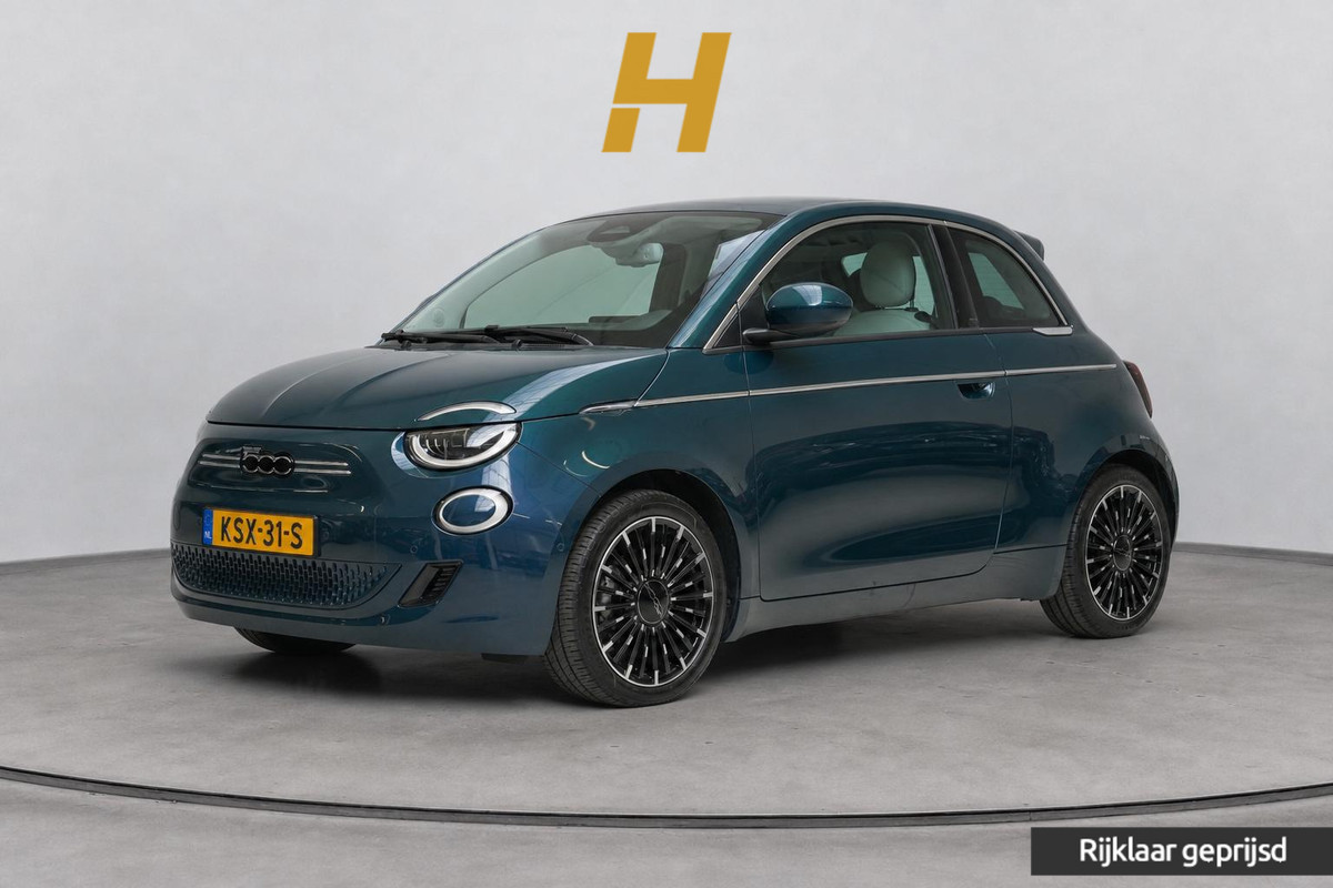 Fiat 500E La Prima 42 kWh | SoH 94,9% | Navigatie | Carplay | Climate control | Cruise control | Lm velgen |