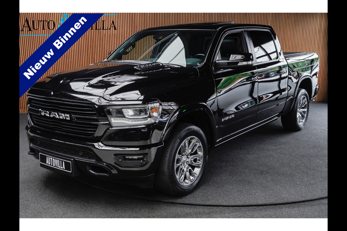 Dodge Ram 1500 5.7 V8 4x4 Crew Cab Laramie Panodak Harman K. Leer Navi Alpine Stoelventilatie Camera Stoelverwarming voor en achter LPG onderbouw LED Elektr. verstelb. pedalen Trekhaak Elektr. in en uitklapbare sidesteps Luchtvering BTW autto