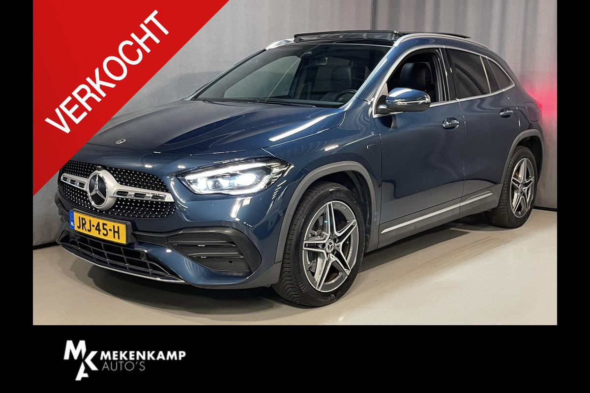 Mercedes-Benz GLA 250 e AMG Line Limited 19"/SOH 96%/Panoramadak/Adaptieve cruise/Dodehoek/Sfeerverlichting/Stoelverwarming + memory/Camera/Elektrische klep