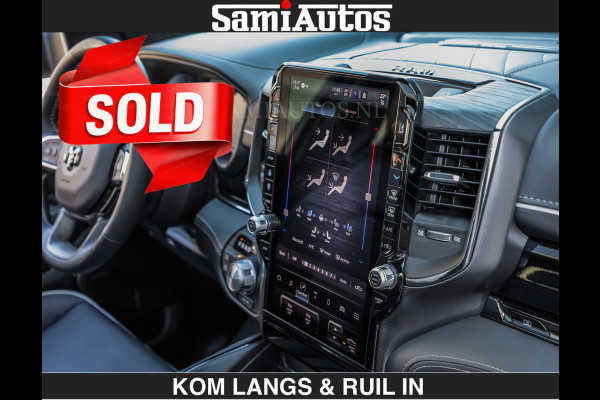 Dodge Ram Limited Night H.O 540HP 706Nm | € 84.950 excl | Massage + Full Option | De Meest Luxe en Volle Pick-Up in zijn Klasse | Comfortabele Dubbele Cabine met Royale 5 Zitplaatsen | BPM vrij | Nu Leverbaar uit Voorraad | Voorraad Nr 2356 - 0990 | De specialist in Amerikaanse pick‑ups in Nederland en Europa.