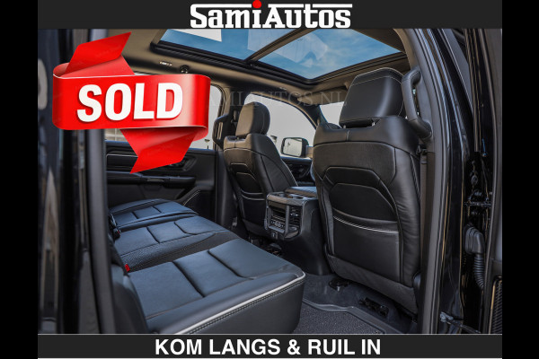 Dodge Ram Limited Night H.O 540HP 706Nm | € 84.950 excl | Massage + Full Option | De Meest Luxe en Volle Pick-Up in zijn Klasse | Comfortabele Dubbele Cabine met Royale 5 Zitplaatsen | BPM vrij | Nu Leverbaar uit Voorraad | Voorraad Nr 2356 - 0990 | De specialist in Amerikaanse pick‑ups in Nederland en Europa.