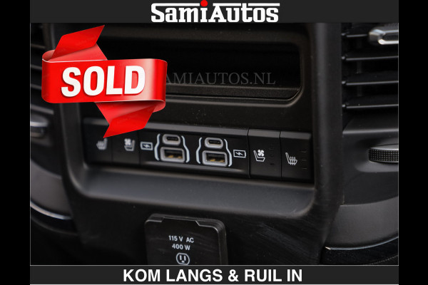 Dodge Ram Limited Night H.O 540HP 706Nm | € 84.950 excl | Massage + Full Option | De Meest Luxe en Volle Pick-Up in zijn Klasse | Comfortabele Dubbele Cabine met Royale 5 Zitplaatsen | BPM vrij | Nu Leverbaar uit Voorraad | Voorraad Nr 2356 - 0990 | De specialist in Amerikaanse pick‑ups in Nederland en Europa.