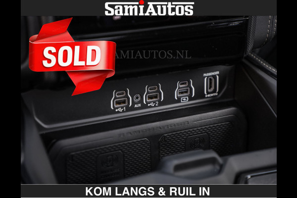 Dodge Ram Limited Night H.O 540HP 706Nm | € 84.950 excl | Massage + Full Option | De Meest Luxe en Volle Pick-Up in zijn Klasse | Comfortabele Dubbele Cabine met Royale 5 Zitplaatsen | BPM vrij | Nu Leverbaar uit Voorraad | Voorraad Nr 2356 - 0990 | De specialist in Amerikaanse pick‑ups in Nederland en Europa.