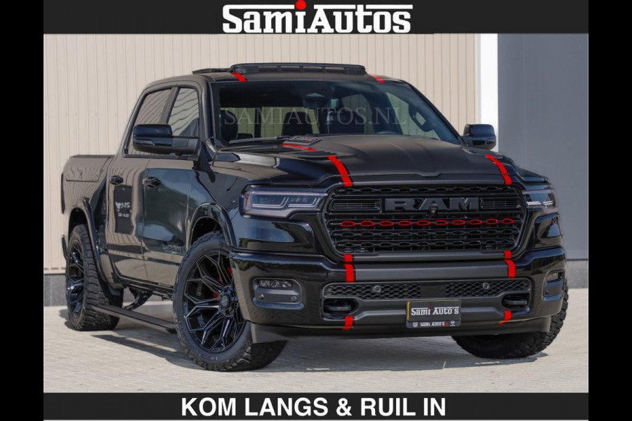 Dodge Ram Limited 540 PK | €84950,- excl De Meest Luxe en Volle Pick-Up in zijn Klasse | Massage + Full Option | Comfortabele Dubbele Cabine met Royale 5 Zitplaatsen | BPM vrij | Nu Leverbaar uit Voorraad | Voorraad Nr 2334 - 5409 | De specialist in Amerikaanse pick‑ups in Nederland en Europa.