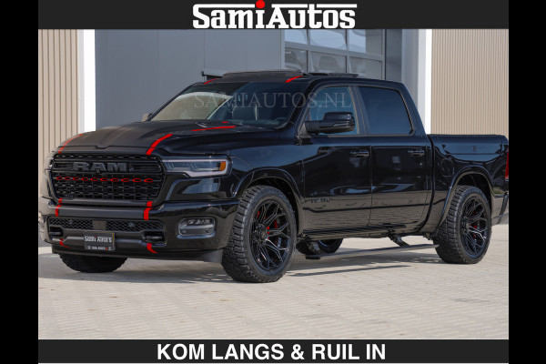 Dodge Ram Limited 540 PK | €84950,- excl De Meest Luxe en Volle Pick-Up in zijn Klasse | Massage + Full Option | Comfortabele Dubbele Cabine met Royale 5 Zitplaatsen | BPM vrij | Nu Leverbaar uit Voorraad | Voorraad Nr 2334 - 5409 | De specialist in Amerikaanse pick‑ups in Nederland en Europa.