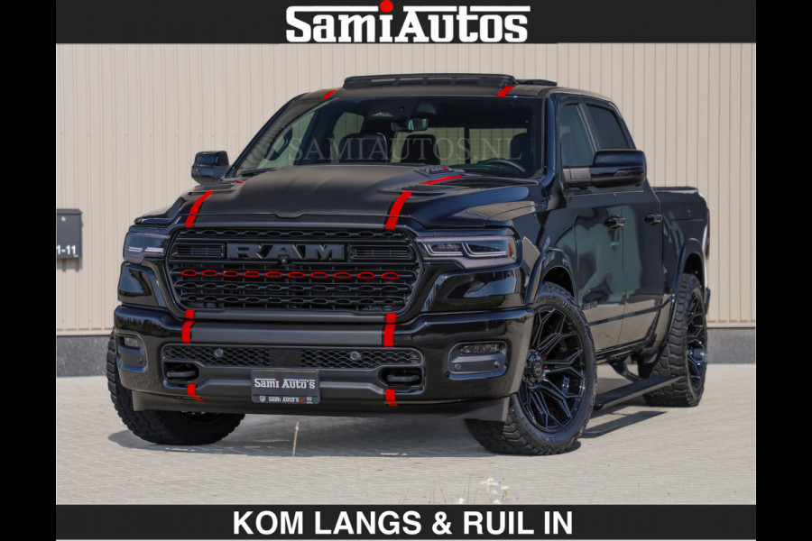 Dodge Ram Limited 540 PK | €84950,- excl De Meest Luxe en Volle Pick-Up in zijn Klasse | Massage + Full Option | Comfortabele Dubbele Cabine met Royale 5 Zitplaatsen | BPM vrij | Nu Leverbaar uit Voorraad | Voorraad Nr 2334 - 5409 | De specialist in Amerikaanse pick‑ups in Nederland en Europa.