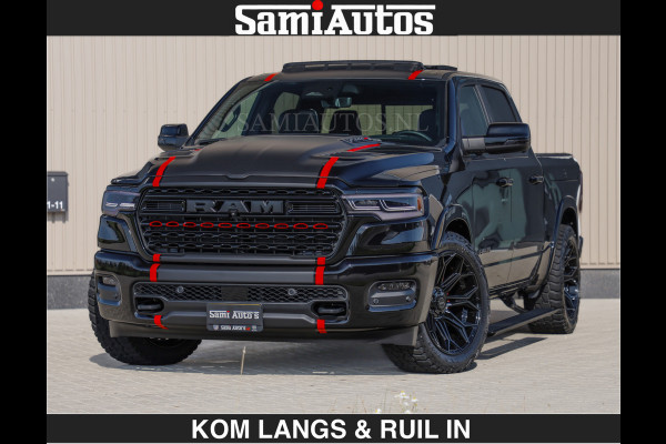 Dodge Ram Limited 540 PK | €84950,- excl De Meest Luxe en Volle Pick-Up in zijn Klasse | Massage + Full Option | Comfortabele Dubbele Cabine met Royale 5 Zitplaatsen | BPM vrij | Nu Leverbaar uit Voorraad | Voorraad Nr 2334 - 5409 | De specialist in Amerikaanse pick‑ups in Nederland en Europa.