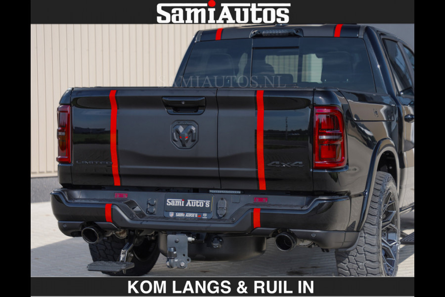 Dodge Ram Limited 540 PK | €84950,- excl De Meest Luxe en Volle Pick-Up in zijn Klasse | Massage + Full Option | Comfortabele Dubbele Cabine met Royale 5 Zitplaatsen | BPM vrij | Nu Leverbaar uit Voorraad | Voorraad Nr 2334 - 5409 | De specialist in Amerikaanse pick‑ups in Nederland en Europa.