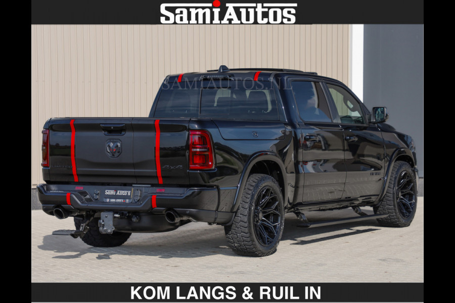 Dodge Ram Limited 540 PK | €84950,- excl De Meest Luxe en Volle Pick-Up in zijn Klasse | Massage + Full Option | Comfortabele Dubbele Cabine met Royale 5 Zitplaatsen | BPM vrij | Nu Leverbaar uit Voorraad | Voorraad Nr 2334 - 5409 | De specialist in Amerikaanse pick‑ups in Nederland en Europa.