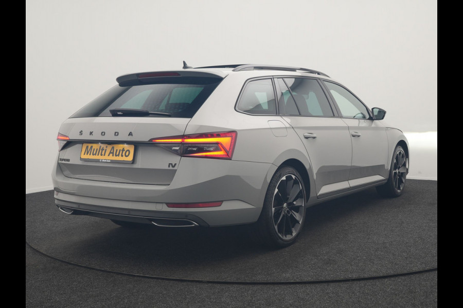 Škoda Superb Combi 1.4 TSI iV Sportline Business PHEV 218pk Dealer O.H. | SOH 91,2% | | Panodak | Adaptive Cruise | Camera | Canton Audio | Alcantara Sportstoelen Memory & Verwarmd | Sfeerverlichting | Keyless | BLIS | Stuur Verwarmd | Apple Carplay | Crystal LED | Navigatie | Plug In Hybrid |