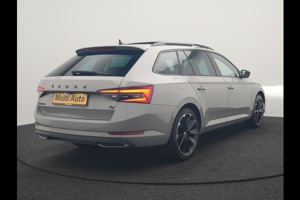 Škoda Superb Combi 1.4 TSI iV Sportline Business PHEV 218pk Dealer O.H. | SOH 91,2% | | Panodak | Adaptive Cruise | Camera | Canton Audio | Alcantara Sportstoelen Memory & Verwarmd | Sfeerverlichting | Keyless | BLIS | Stuur Verwarmd | Apple Carplay | Crystal LED | Navigatie | Plug In Hybrid |