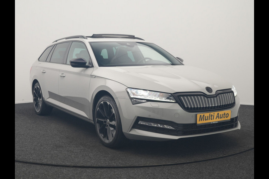 Škoda Superb Combi 1.4 TSI iV Sportline Business PHEV 218pk Dealer O.H. | SOH 91,2% | | Panodak | Adaptive Cruise | Camera | Canton Audio | Alcantara Sportstoelen Memory & Verwarmd | Sfeerverlichting | Keyless | BLIS | Stuur Verwarmd | Apple Carplay | Crystal LED | Navigatie | Plug In Hybrid |